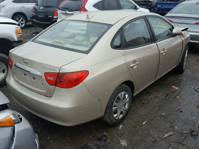 KMHDU4AD3AU159678 - 2010 HYUNDAI ELANTRA BL TAN photo 4