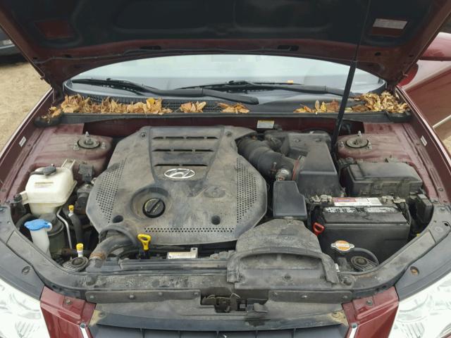 5NPEU46F39H488390 - 2009 HYUNDAI SONATA SE BURGUNDY photo 7