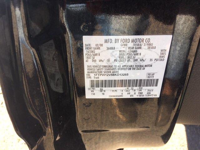 1FTPW12V58KD13265 - 2008 FORD F150 SUPER BLACK photo 10