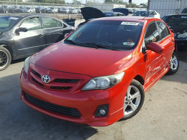 5YFBU4EE7CP021298 - 2012 TOYOTA COROLLA BA RED photo 2