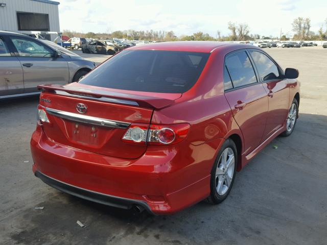 5YFBU4EE7CP021298 - 2012 TOYOTA COROLLA BA RED photo 4