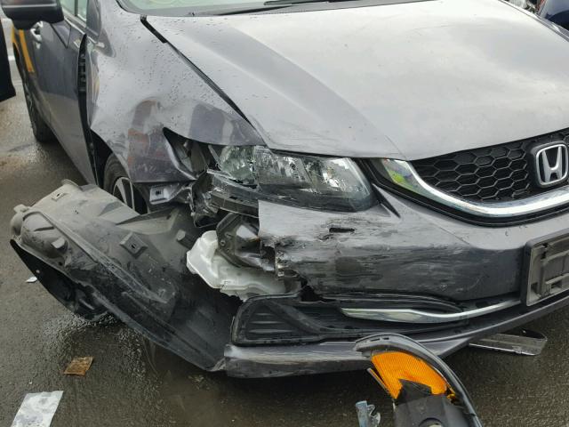 19XFB2F85EE247087 - 2014 HONDA CIVIC EX ვერცხლისფერი ფოტო 9