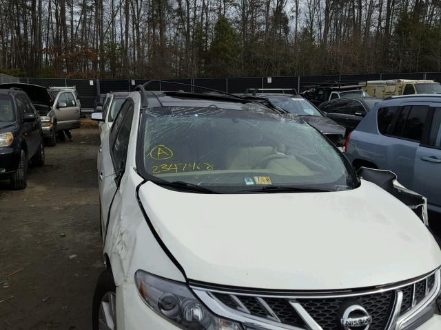 JN8AZ1MW7BW161495 - 2011 NISSAN MURANO S WHITE photo 9