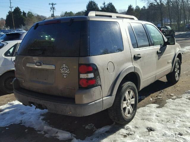 1FMEU63E56UB27134 - 2006 FORD EXPLORER X BROWN photo 4