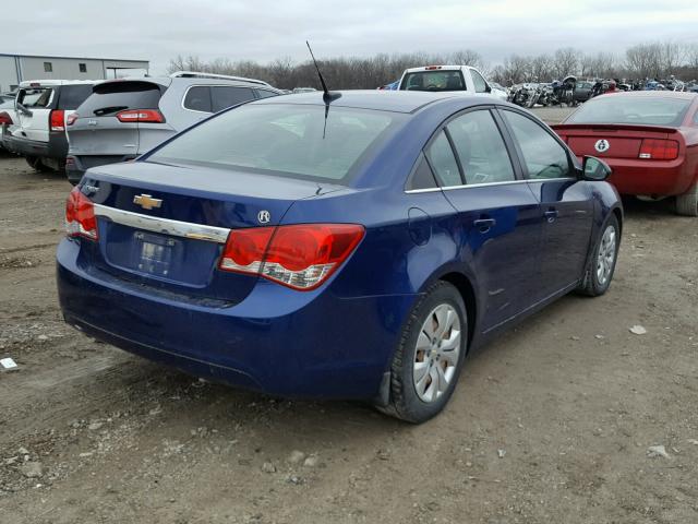 1G1PD5SH4C7213573 - 2012 CHEVROLET CRUZE LS BLUE photo 4