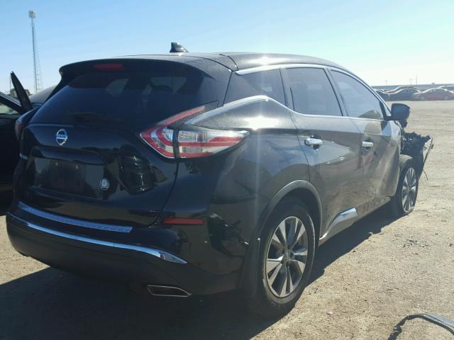 5N1AZ2MGXHN114434 - 2017 NISSAN MURANO S BLACK photo 4