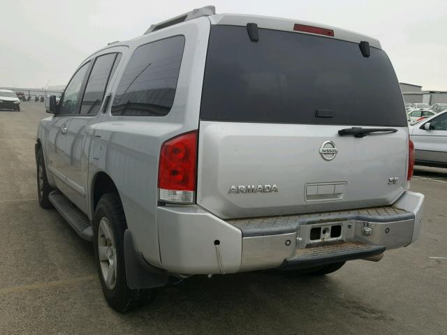 5N1AA08A46N728684 - 2006 NISSAN ARMADA SE SILVER photo 3