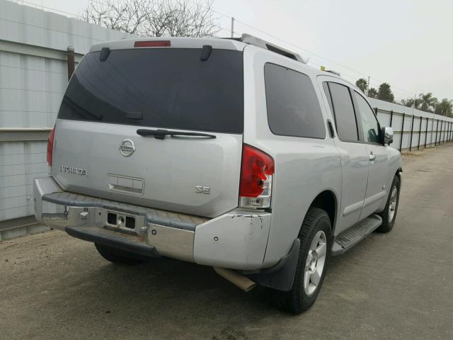 5N1AA08A46N728684 - 2006 NISSAN ARMADA SE SILVER photo 4