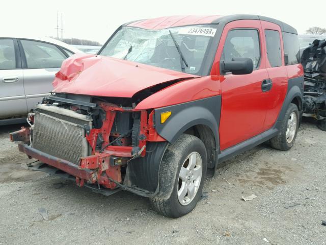 5J6YH28655L004612 - 2005 HONDA ELEMENT EX RED photo 2