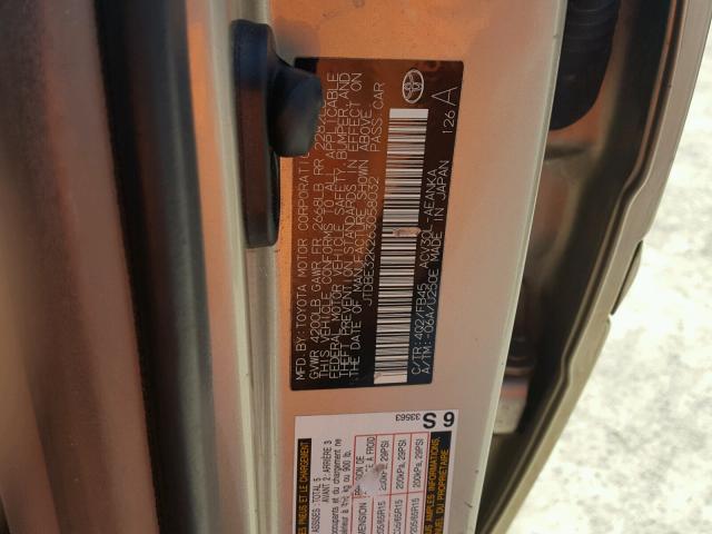 JTDBE32K263058032 - 2006 TOYOTA CAMRY LE Gold Foto 10