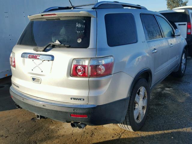 1GKEV337X8J121873 - 2008 GMC ACADIA SLT SILVER photo 4