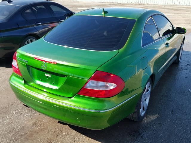 WDBTJ56HX7F218117 - 2007 MERCEDES-BENZ CLK 350 GREEN photo 4