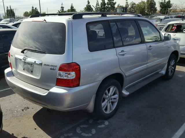 JTEDW21A360015101 - 2006 TOYOTA HIGHLANDER SILVER photo 4