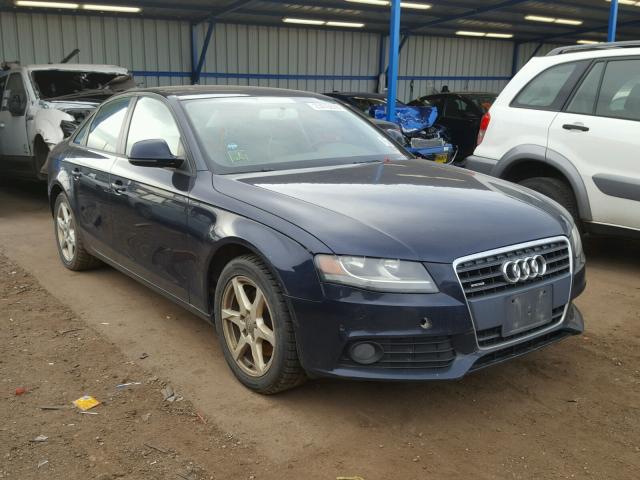 WAULF78K29N039356 - 2009 AUDI A4 2.0T QU BLUE photo 1