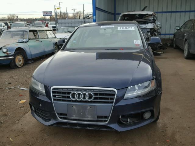 WAULF78K29N039356 - 2009 AUDI A4 2.0T QU BLUE photo 9