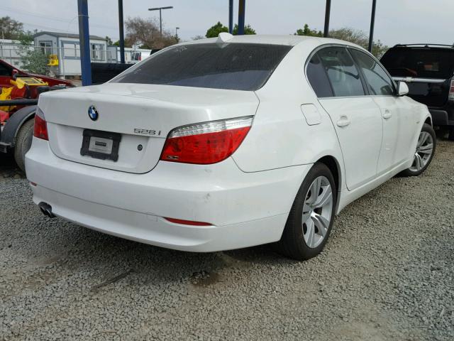 WBANU5C53AC124324 - 2010 BMW 528 I WHITE photo 4