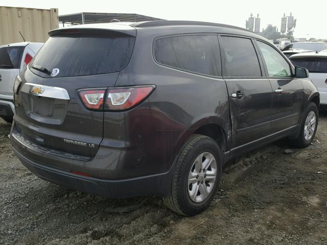 1GNKRFED4DJ217510 - 2013 CHEVROLET TRAVERSE L GRAY photo 4