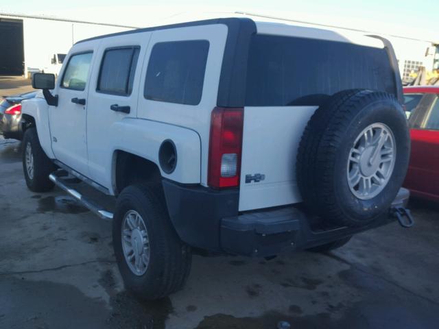 5GTEN13E488179167 - 2008 HUMMER H3 WHITE photo 3