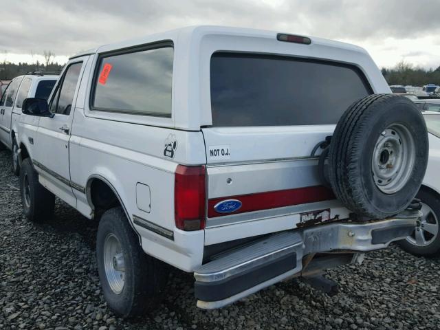 1FMEU15H0SLA24956 - 1995 FORD BRONCO U10 WHITE photo 3