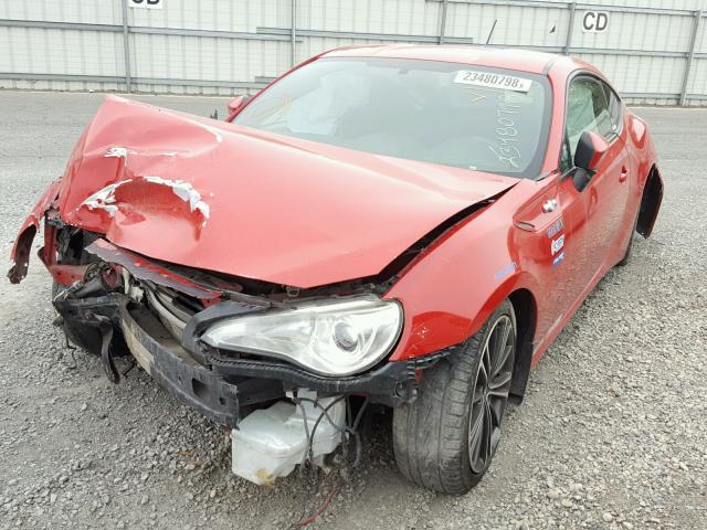 JF1ZNAA1XD1717100 - 2013 TOYOTA SCION FR-S წითელი ფოტო 2