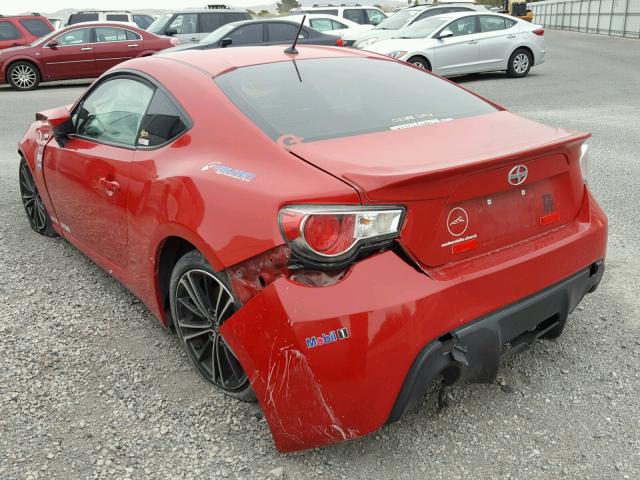 JF1ZNAA1XD1717100 - 2013 TOYOTA SCION FR-S RED photo 3