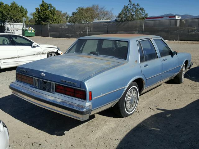 1G1BN51EXKR186607 - 1989 CHEVROLET CAPRICE CL Mavi fotoğraf 4