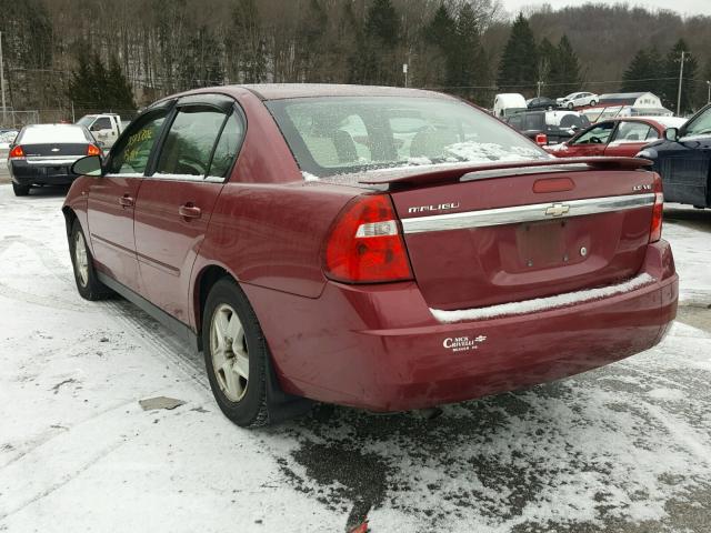 1G1ZT54865F254563 - 2005 CHEVROLET MALIBU LS MAROON photo 3