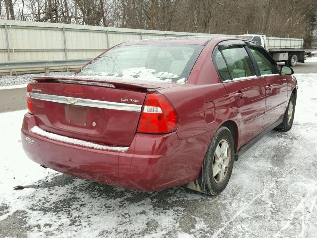 1G1ZT54865F254563 - 2005 CHEVROLET MALIBU LS MAROON photo 4