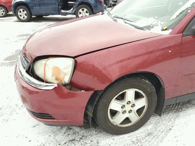 1G1ZT54865F254563 - 2005 CHEVROLET MALIBU LS MAROON photo 9