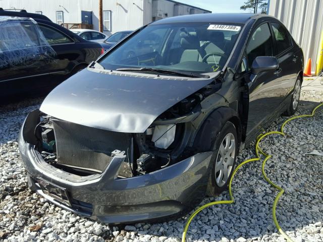 2HGFA16519H318641 - 2009 HONDA CIVIC LX GRAY photo 2