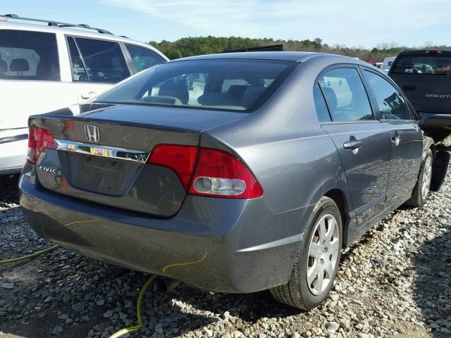 2HGFA16519H318641 - 2009 HONDA CIVIC LX GRAY photo 4