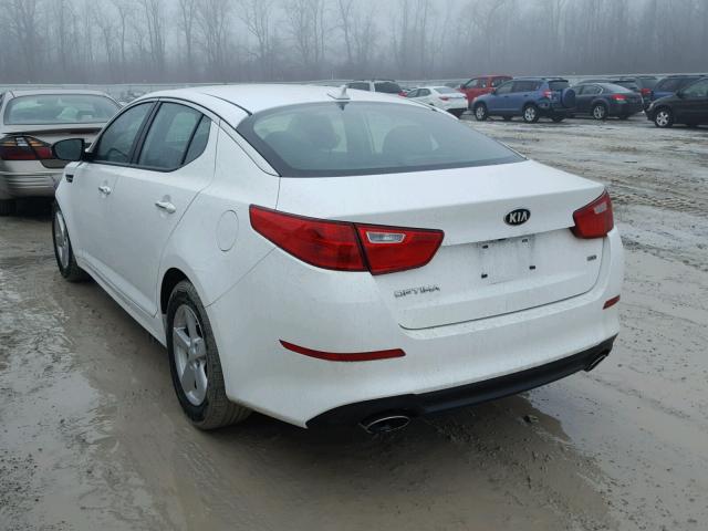 KNAGM4A71F5563069 - 2015 KIA OPTIMA LX WHITE photo 3