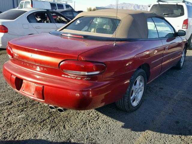 3C3EL55H1YT249046 - 2000 CHRYSLER SEBRING JX RED photo 4