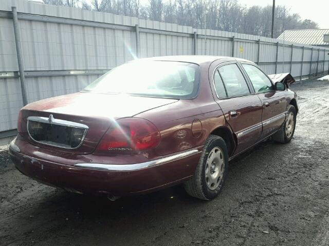 1LNHM97V52Y684816 - 2002 LINCOLN CONTINENTA MAROON photo 4