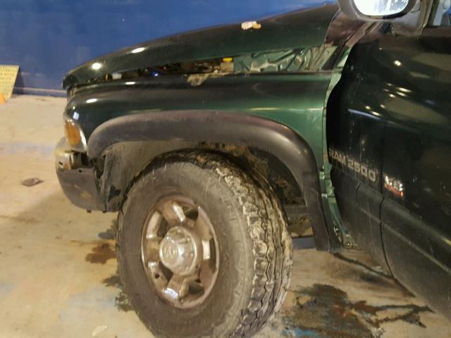 1B7KF23Z91J208693 - 2001 DODGE RAM 2500 GREEN photo 10