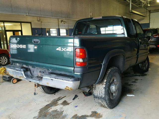 1B7KF23Z91J208693 - 2001 DODGE RAM 2500 GREEN photo 4