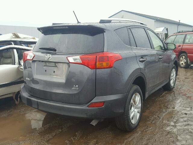 JTMBFREV4FD168886 - 2015 TOYOTA RAV4 LE GRAY photo 4