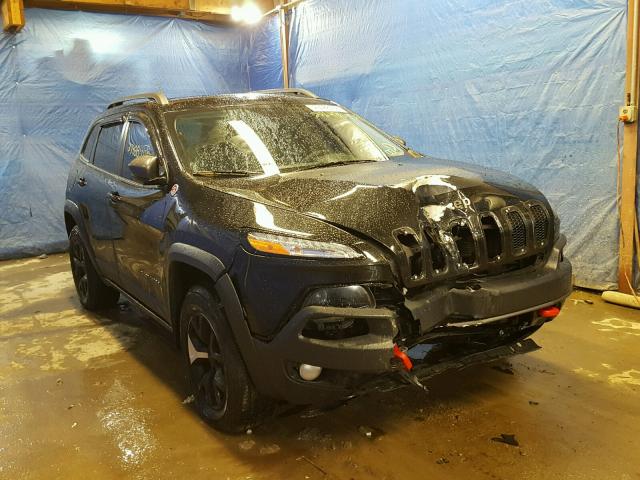 1C4PJMBSXFW789183 - 2015 JEEP CHEROKEE T BLACK photo 1