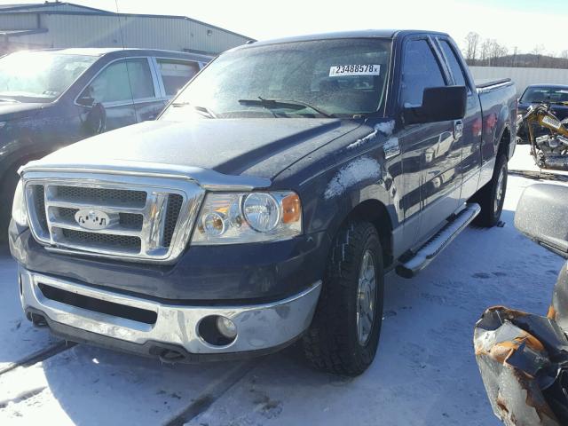 1FTPX14V08FA92273 - 2008 FORD F150 BLUE photo 2