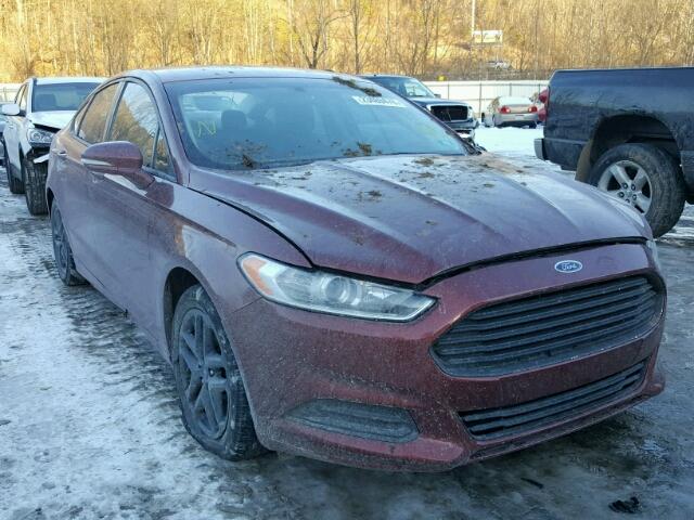 3FA6P0H79ER261163 - 2014 FORD FUSION SE MAROON photo 1