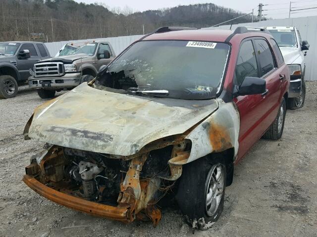 KNDJF723087474035 - 2008 KIA SPORTAGE E RED photo 2