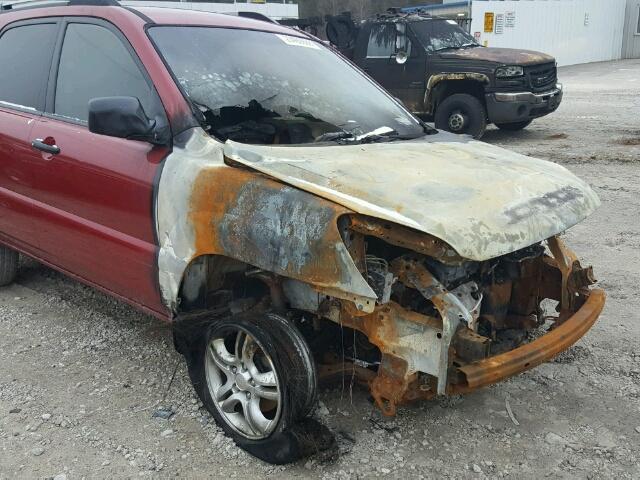 KNDJF723087474035 - 2008 KIA SPORTAGE E RED photo 9