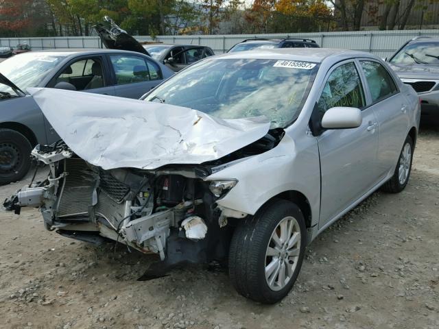 2T1BU4EE0AC311766 - 2010 TOYOTA COROLLA BA SILVER photo 2