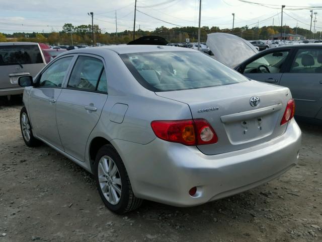 2T1BU4EE0AC311766 - 2010 TOYOTA COROLLA BA SILVER photo 3