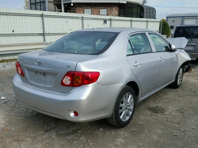 2T1BU4EE0AC311766 - 2010 TOYOTA COROLLA BA SILVER photo 4