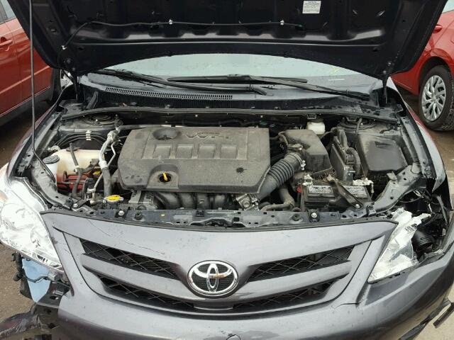 2T1BU4EE3BC563769 - 2011 TOYOTA COROLLA BA GRAY photo 7