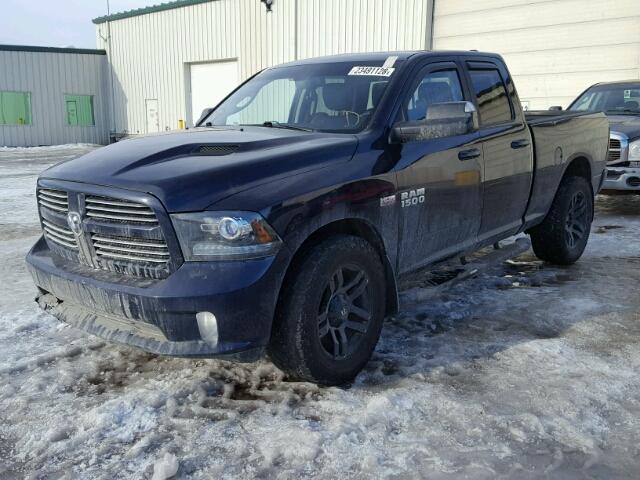 1C6RR7HT2DS570569 - 2013 RAM 1500 SPORT BLUE photo 2