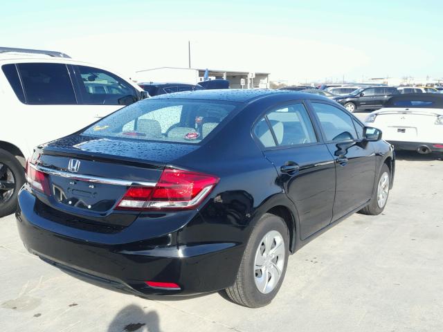 19XFB2F50EE062676 - 2014 HONDA CIVIC LX BLACK photo 4