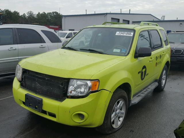 1FMCU49369KA89771 - 2009 FORD ESCAPE HYB GREEN photo 2