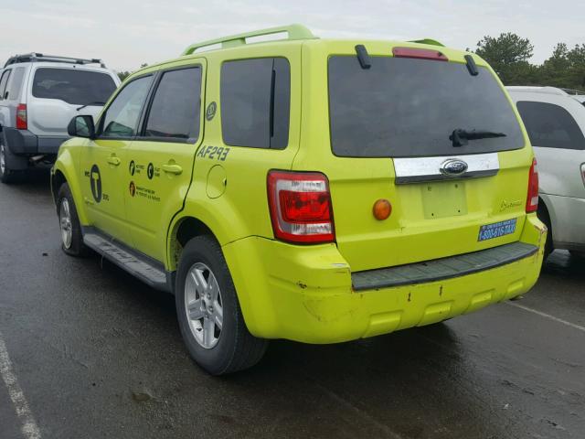 1FMCU49369KA89771 - 2009 FORD ESCAPE HYB GREEN photo 3